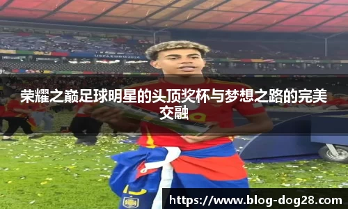 荣耀之巅足球明星的头顶奖杯与梦想之路的完美交融